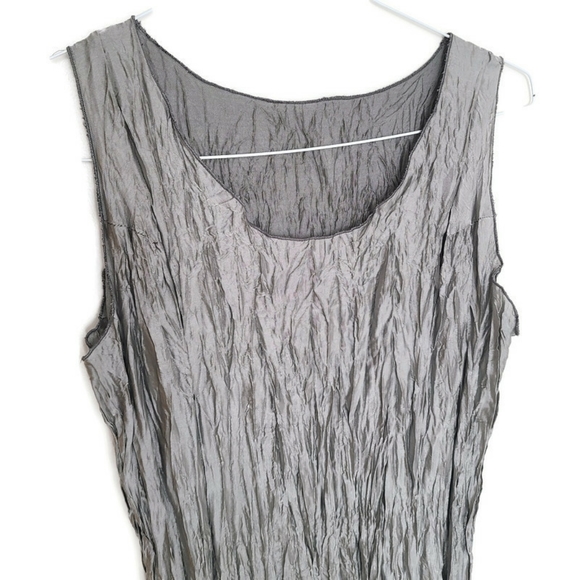 NWT Lee Andersen Crushed Dress in Silver/Grey - Picture 3 of 7